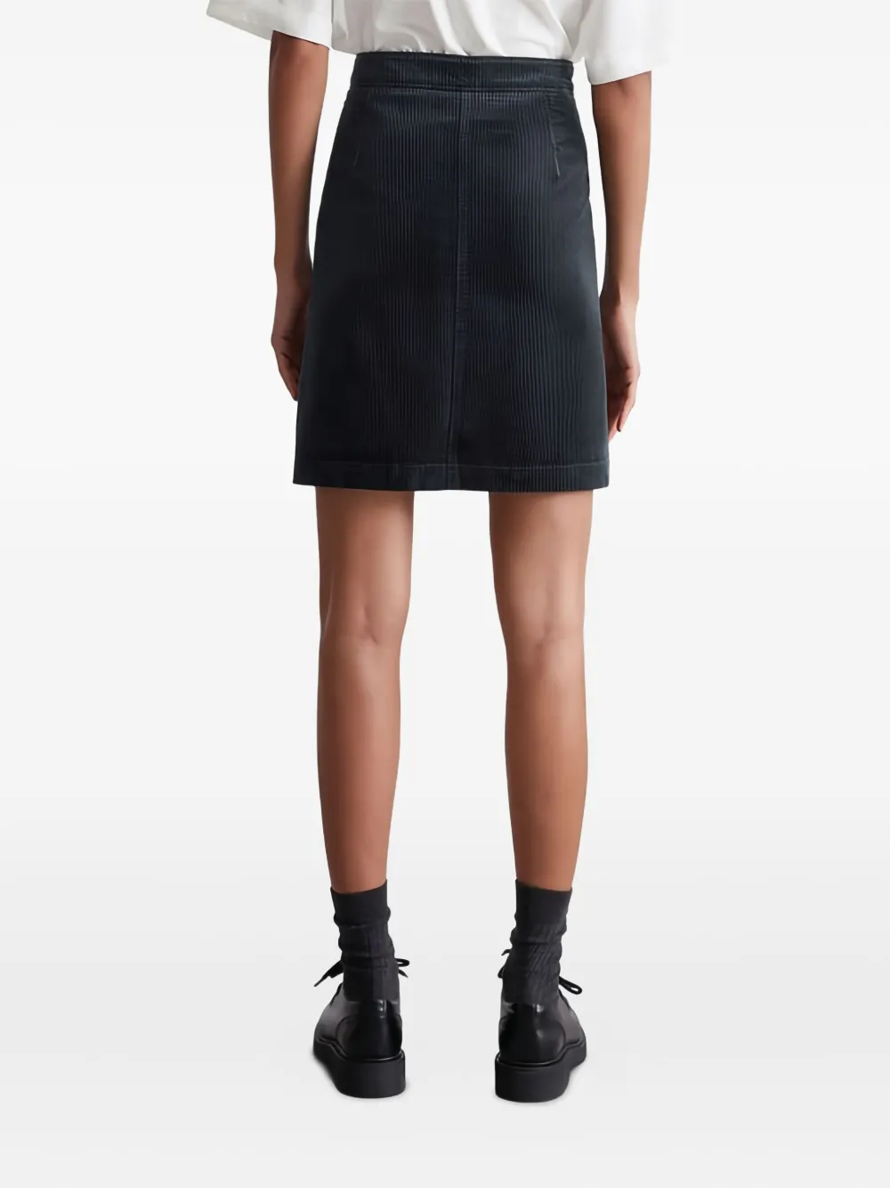 Marc O'Polo Ribfluwelen mini-rok Blauw