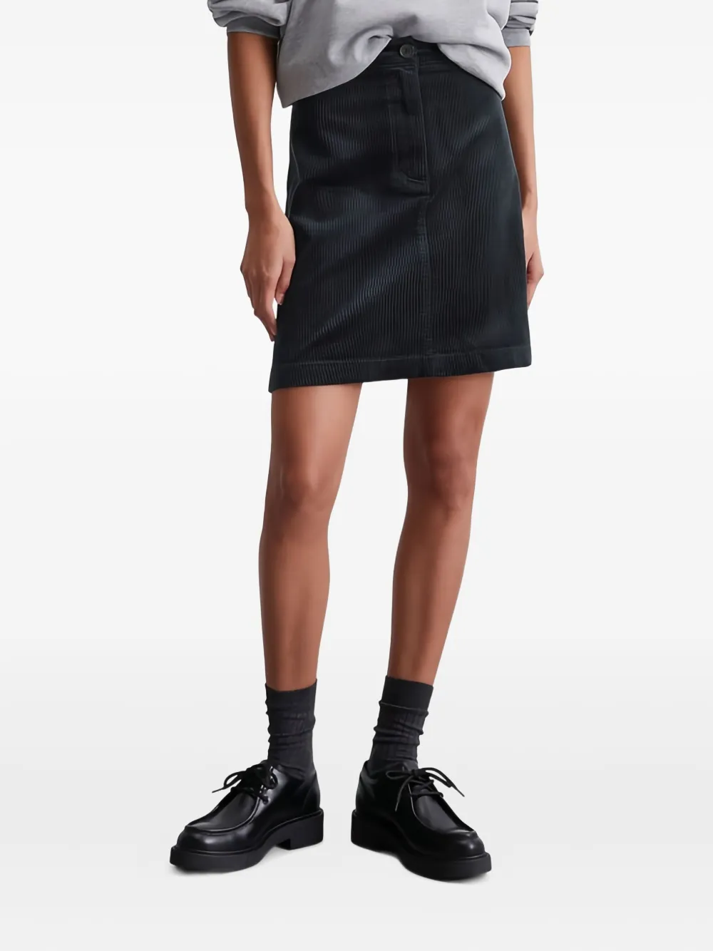 Marc O'Polo Ribfluwelen mini-rok Blauw
