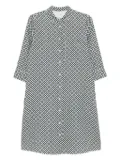 Marc O'Polo geometric-print shirt midi dress - Blue