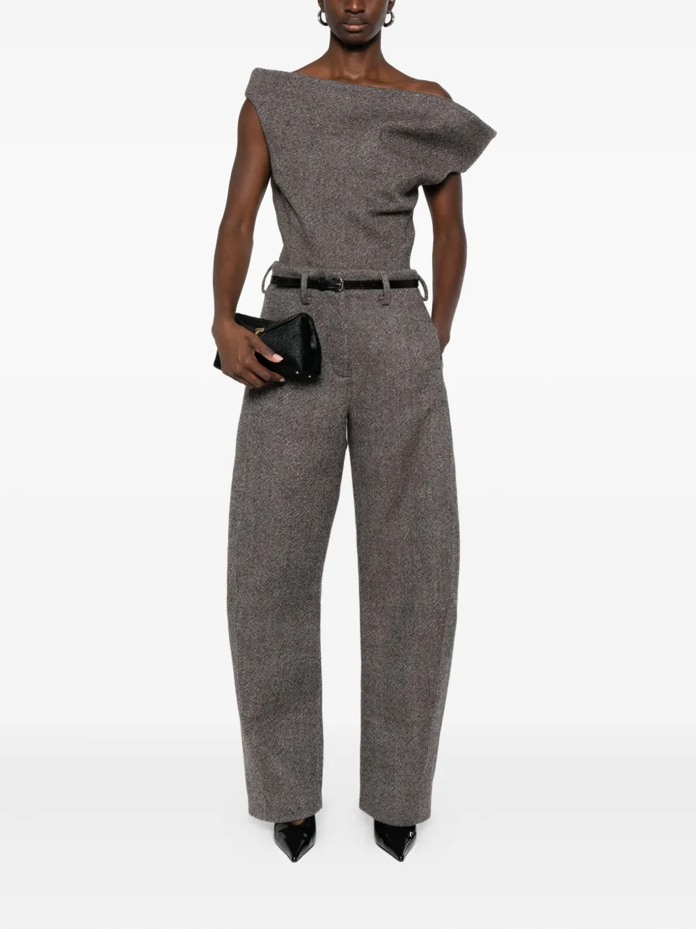 Magda Butrym herringbone trousers - Grijs