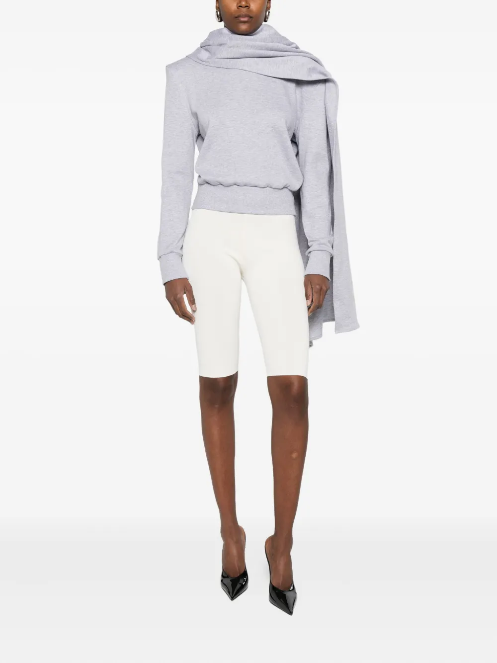 Magda Butrym draped-detail crew-neck sweatshirt | Sweaters | Image 2