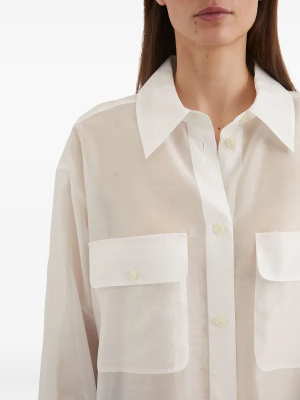Marc O'Polo Camisa Transparente Con Botones Blanco FARFETCH MX