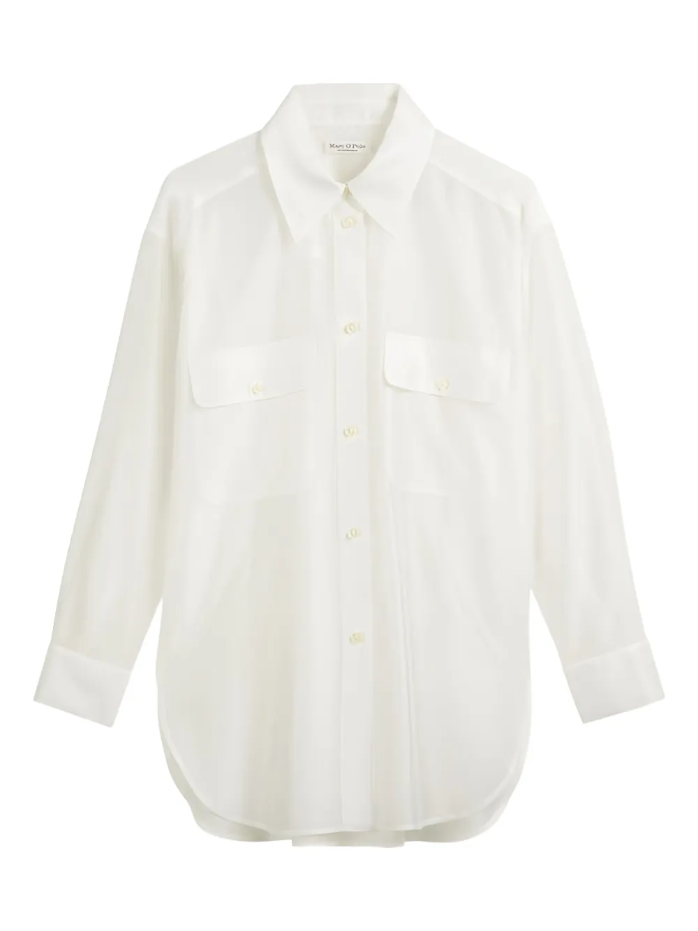 sheer button-up shirt