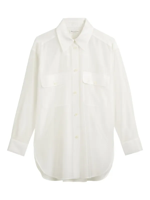 sheer white dress shirt Sheer Crepe Portofino Shirt