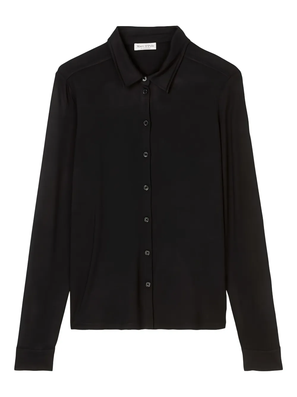 Marc O'Polo Button-up blouse met lange mouwen Zwart