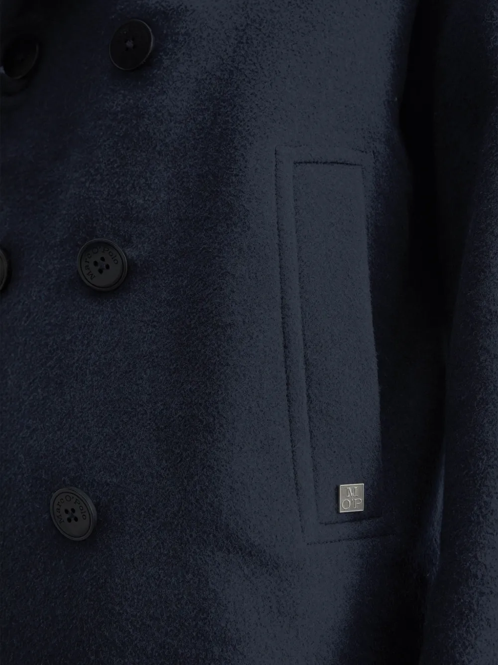 Marc O'Polo Sailorjas met dubbele rij knopen Blauw