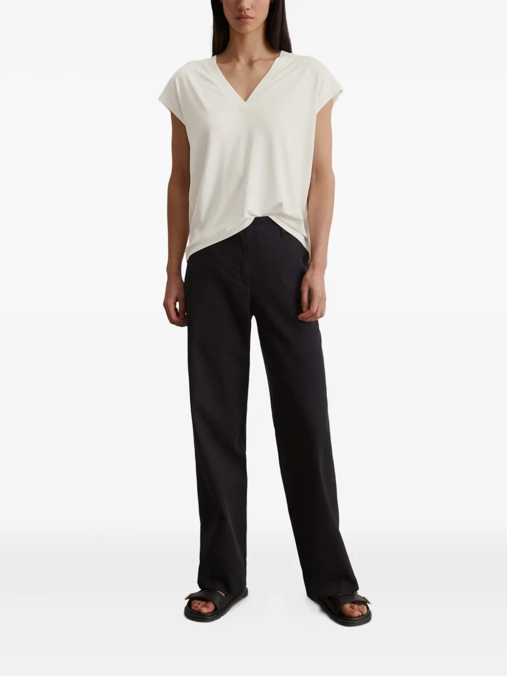 Marc O'Polo V-neck cap-sleeve T-shirt | T-Shirts & Jersey Shirts | Image 2