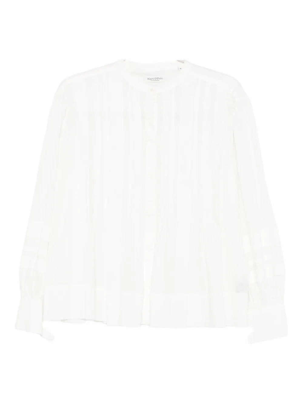 Marc O'polo Pleated Button-up Blouse In White