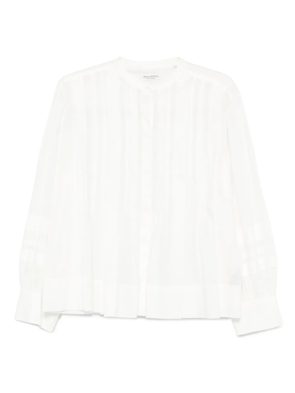 Marc O'Polo Geplooide button-up blouse Wit