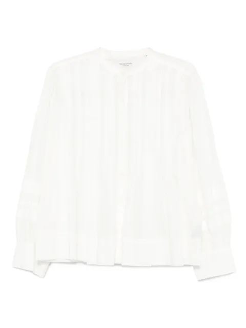Marc O'Polo pleated button-up blouse