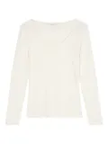 Marc O'Polo scoop-neck long-sleeve top - Neutrals