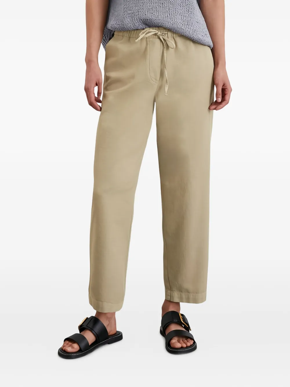Marc O'Polo Broek met elastische tailleband Beige