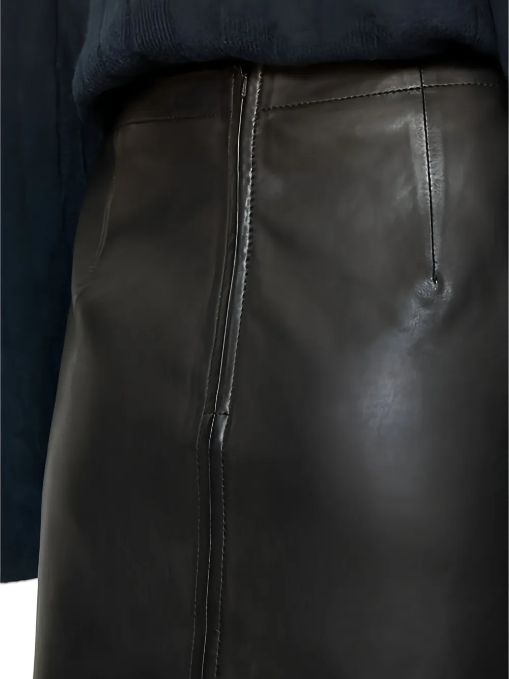 Marc O'Polo Leren mini-rok Zwart