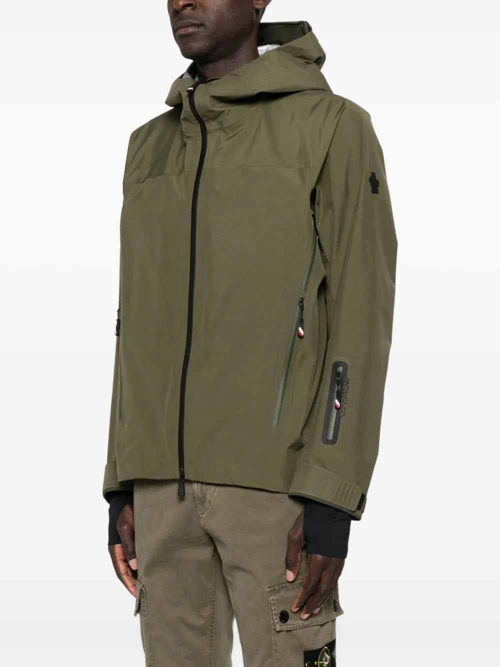 Moncler Grenoble Hinterburgs jack met capuchon Groen
