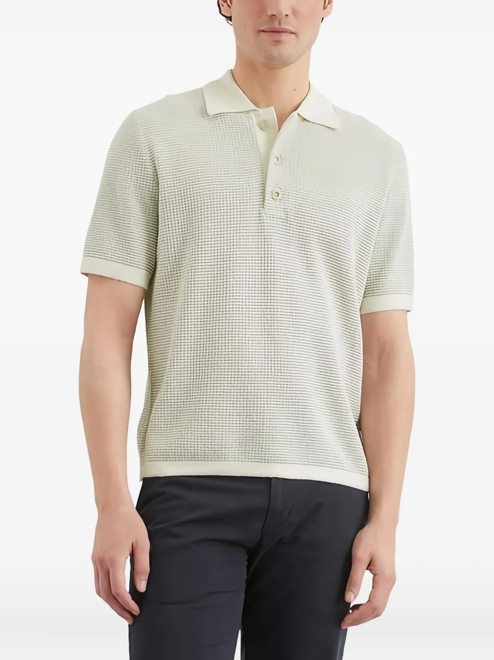 Marc O'Polo Poloshirt met textuur Beige