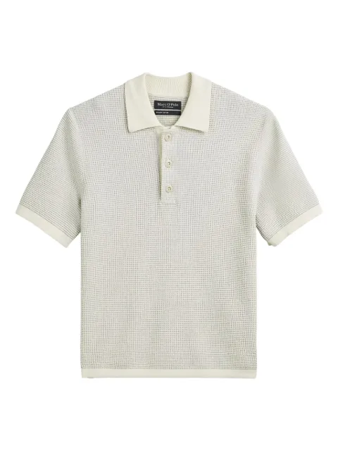 Marc O'Polo textured short-sleeve polo shirt