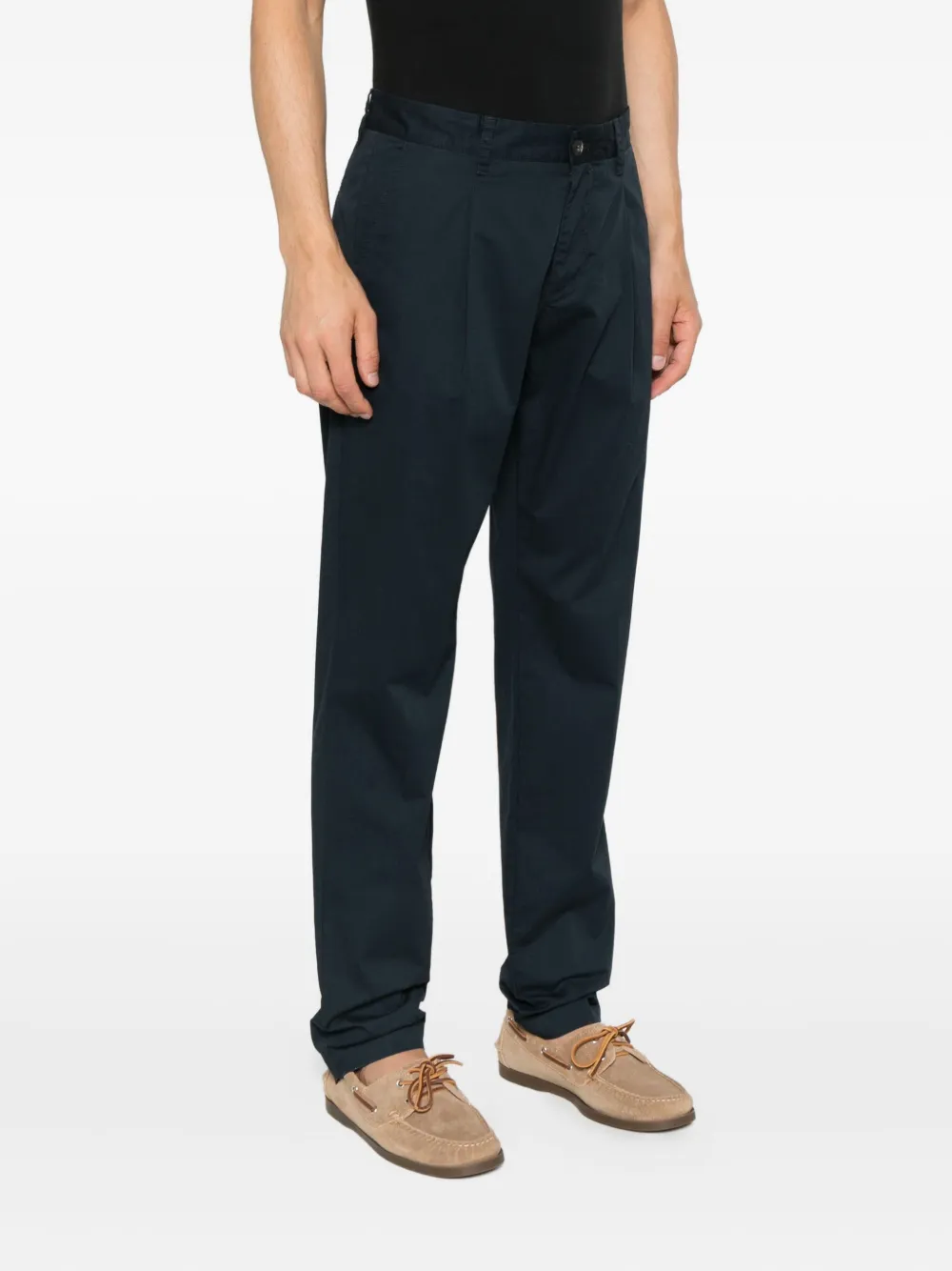 Marc O'Polo Straight plooibroek Blauw