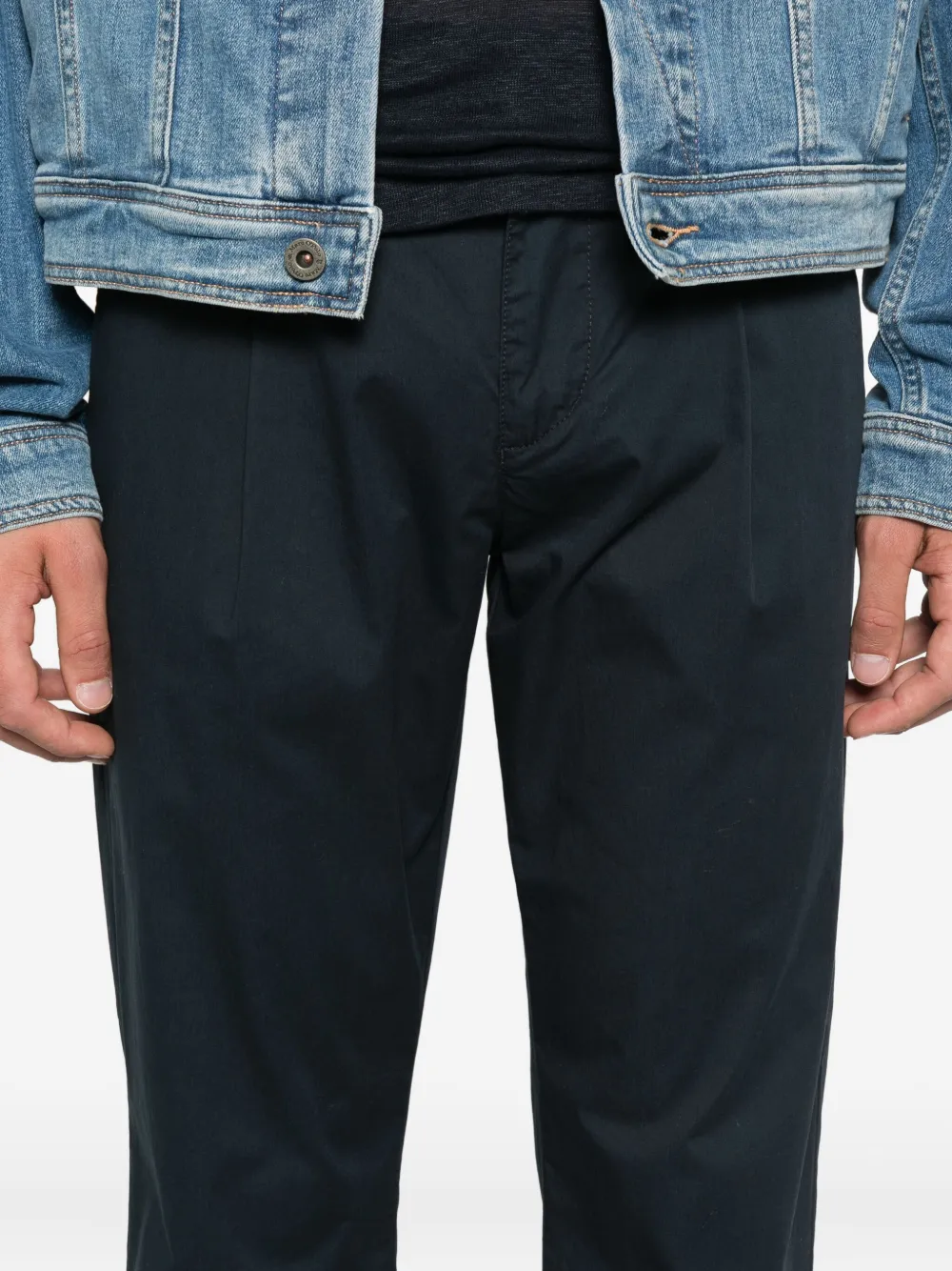 Marc O'Polo Straight plooibroek Blauw