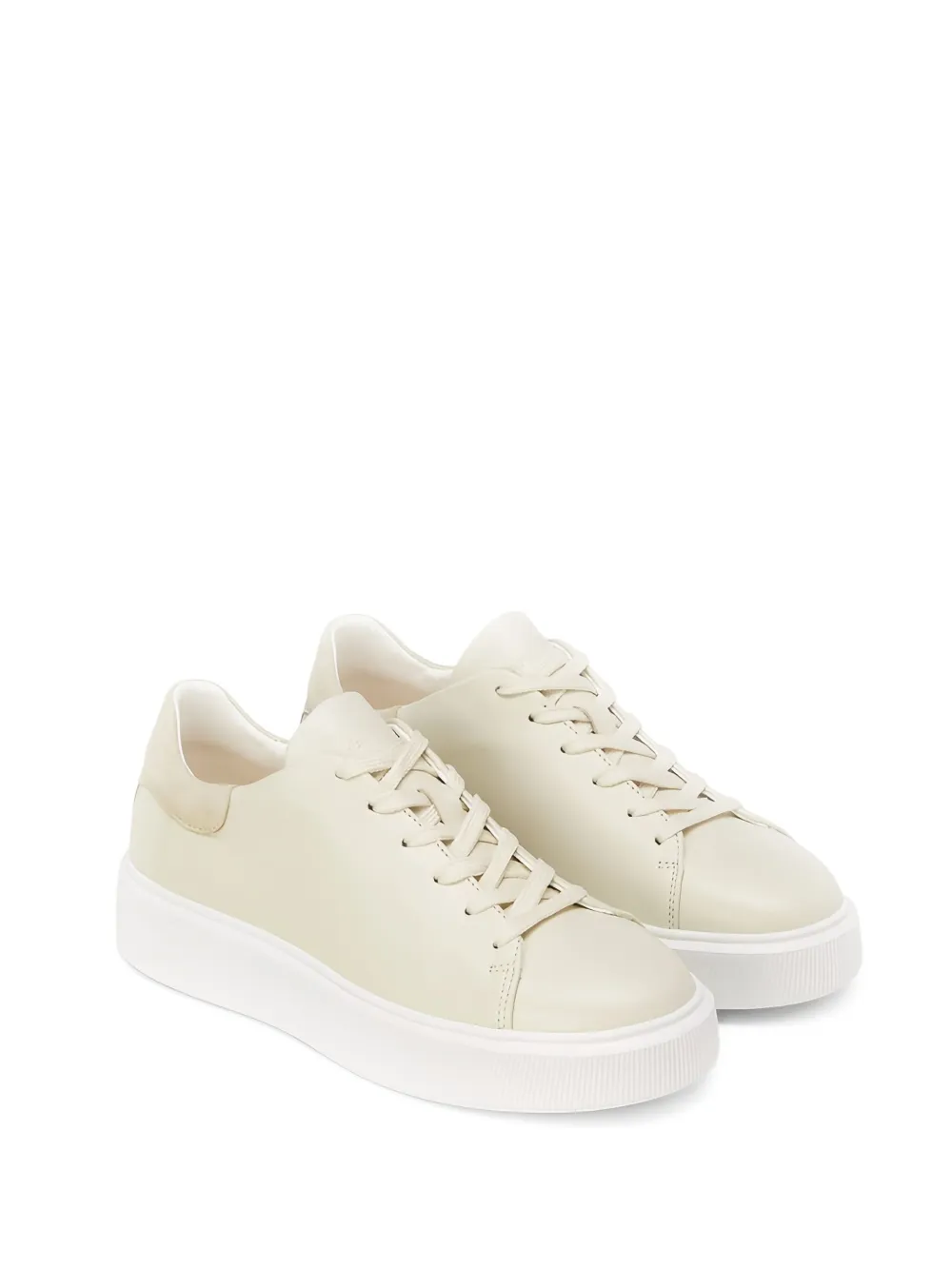 Marc O'Polo Cora leather lace-up sneakers - Beige