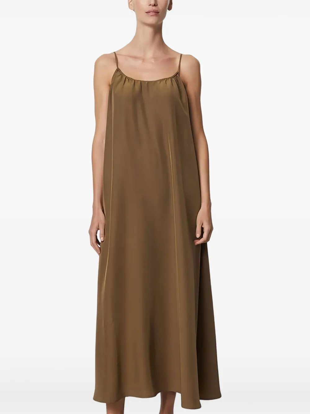Marc O'Polo spaghetti-strap slip midi dress | Brown | Image 1