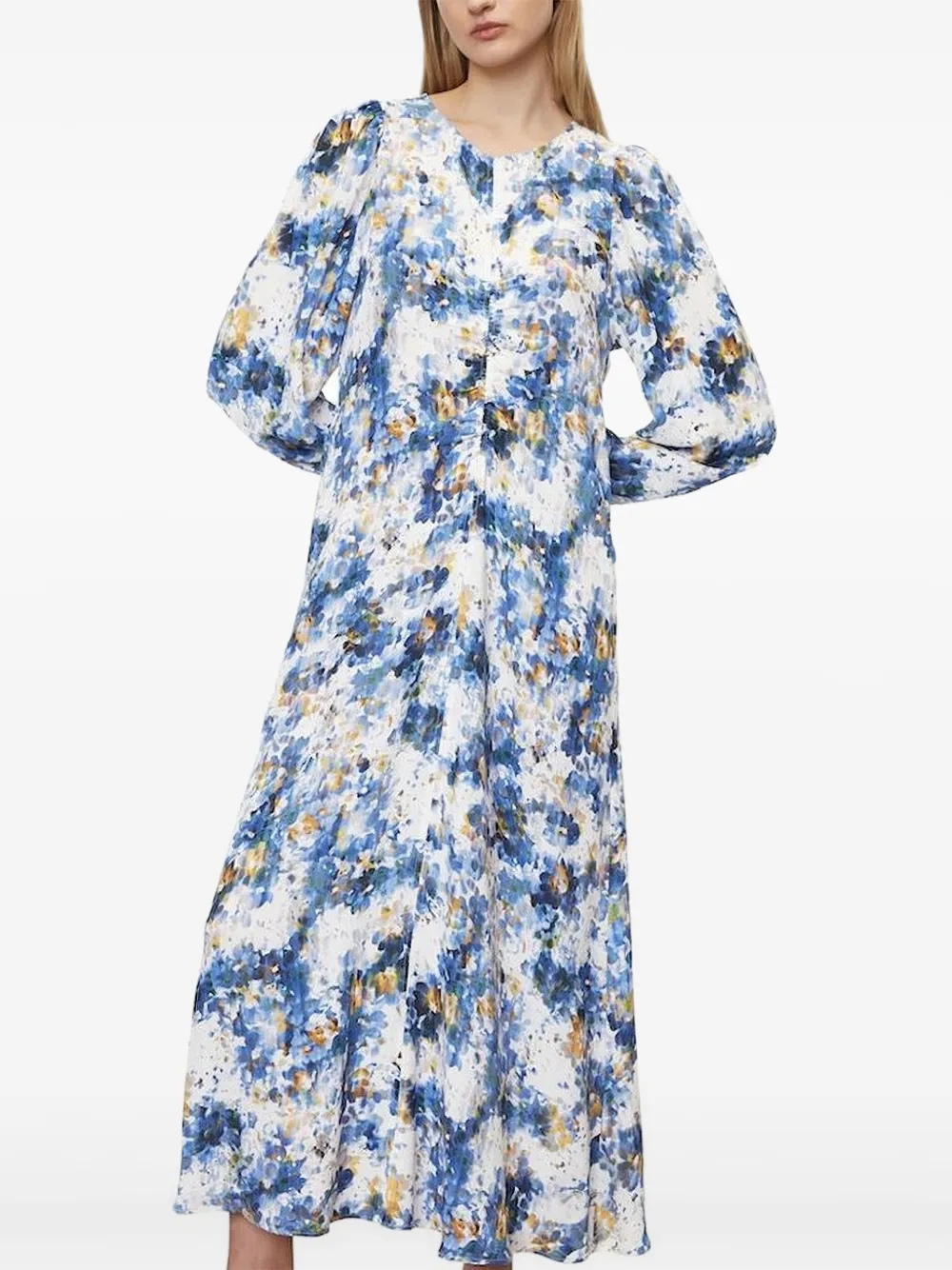 Marc O'Polo Jurk met bloemenprint Blauw