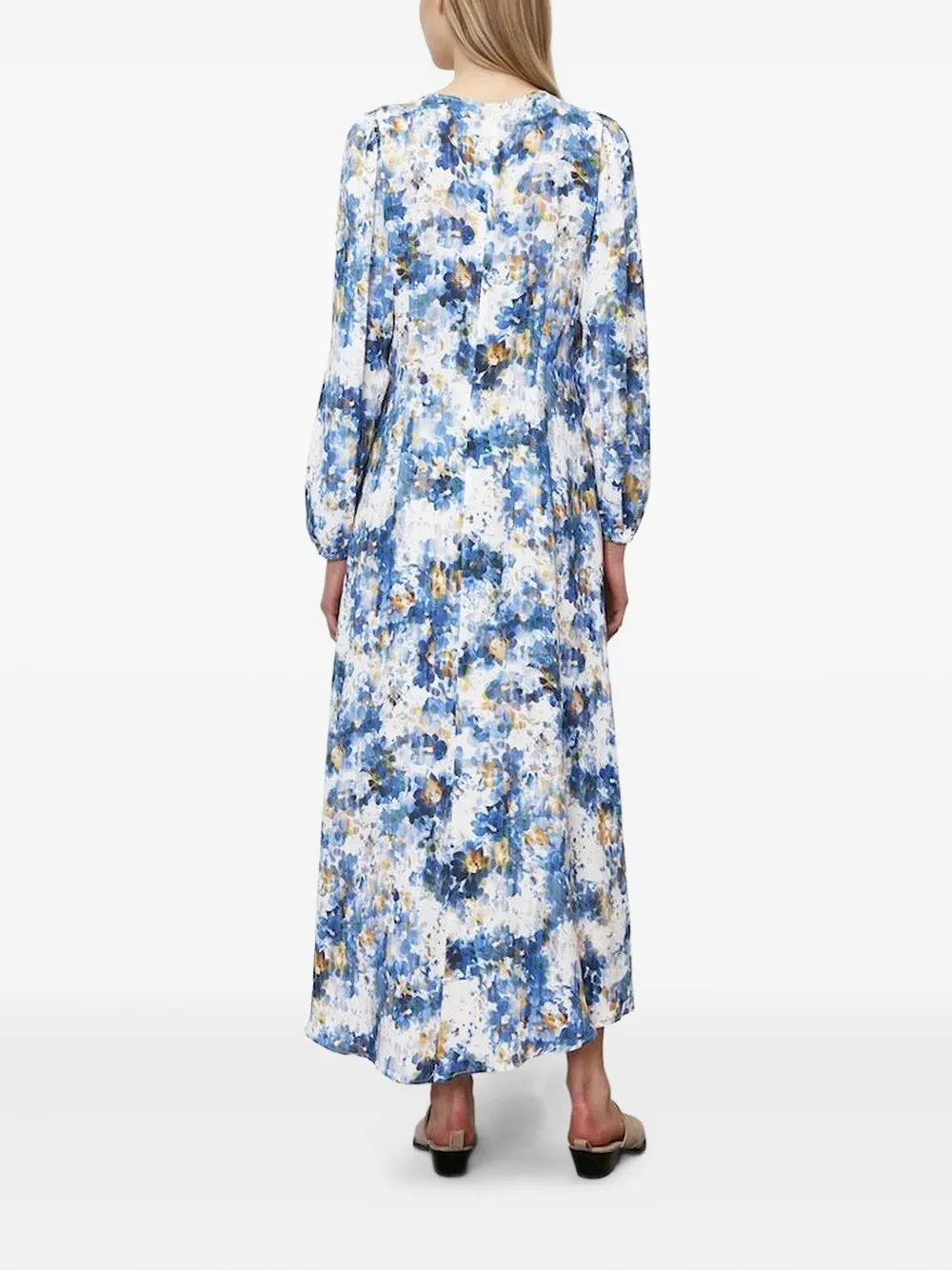 Marc O'Polo Jurk met bloemenprint Blauw