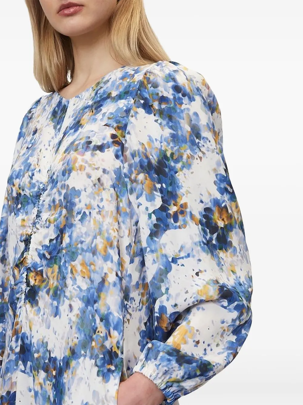 Marc O'Polo Jurk met bloemenprint Blauw
