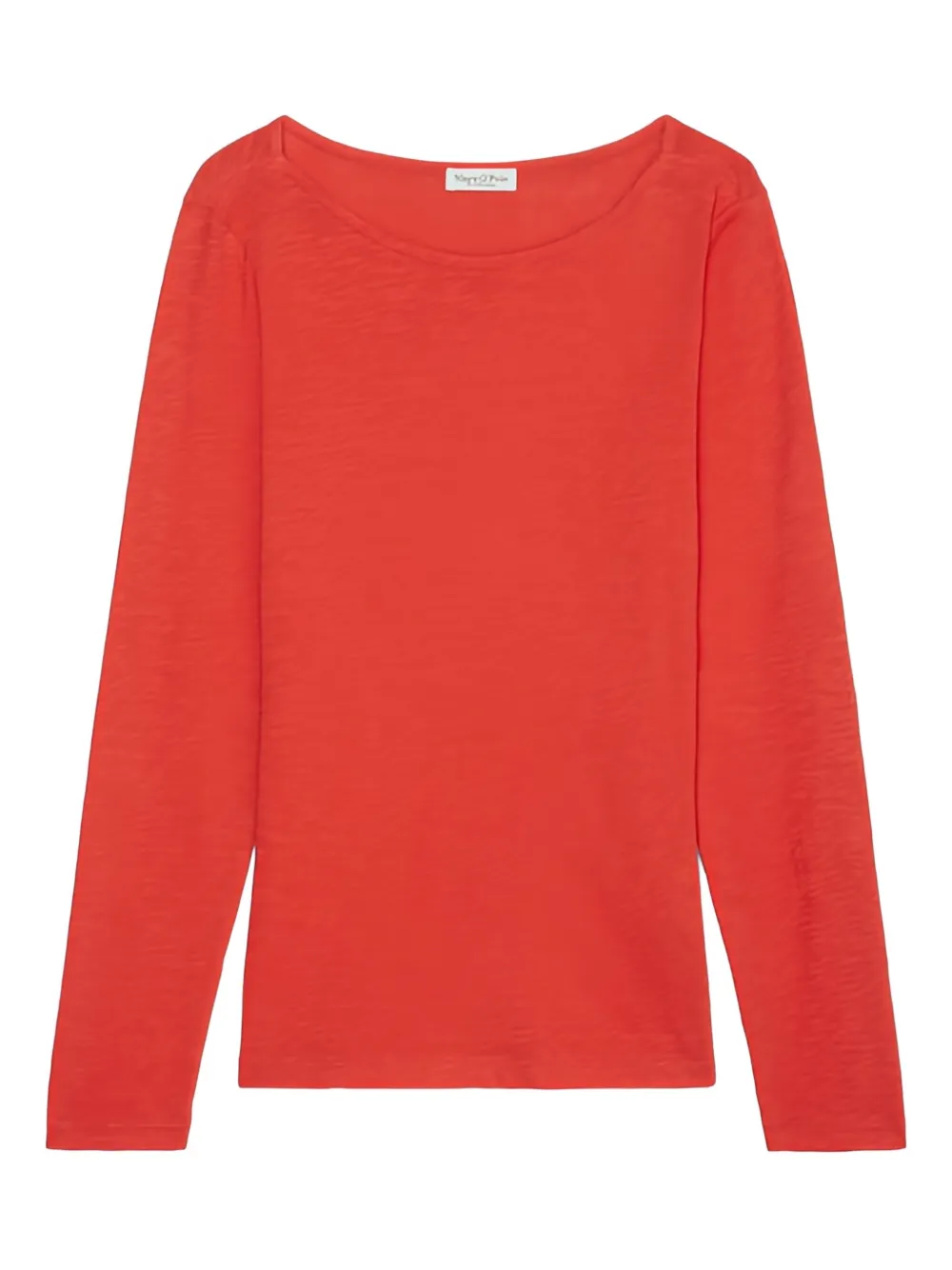 long-sleeve boat-neck top