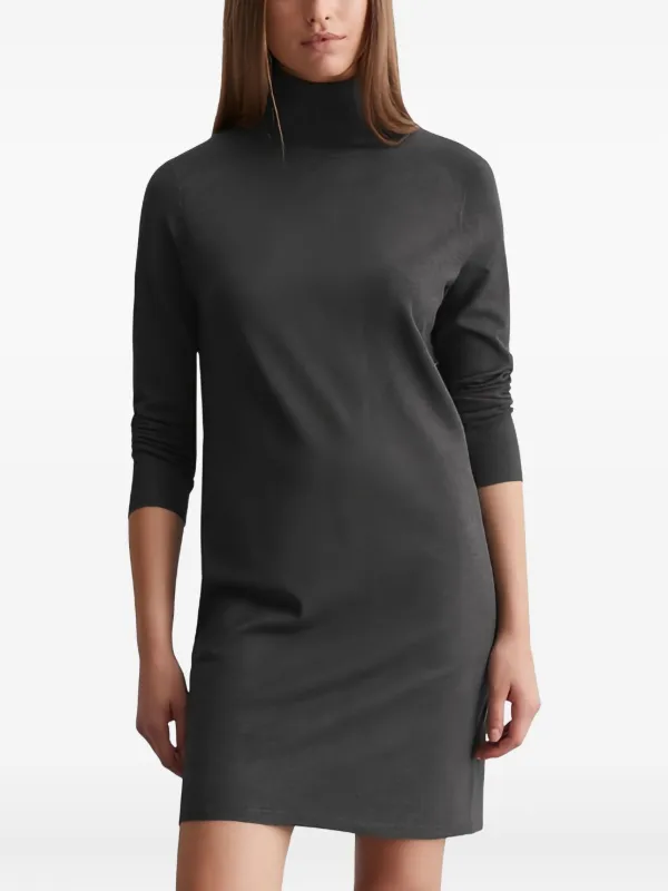 Marc O'Polo Turtleneck Sweater Mini Dress | Grey | FARFETCH Marc O'Polo Turtleneck Sweater Mini Dress | Grey | FARFETCH
