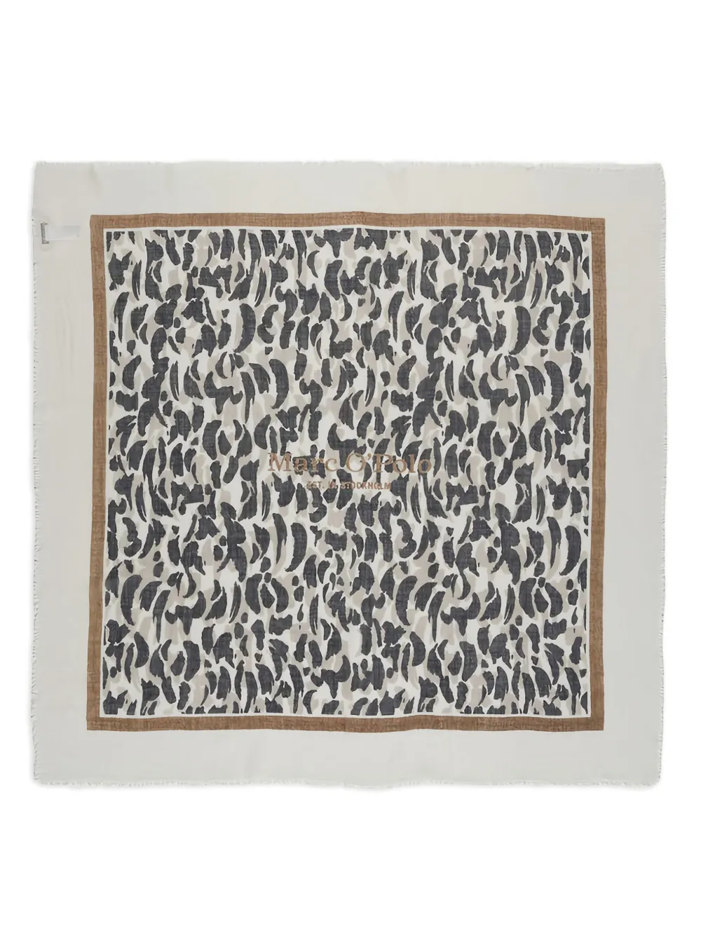 Marc O'Polo leopard-print fringed scarf | Image 2
