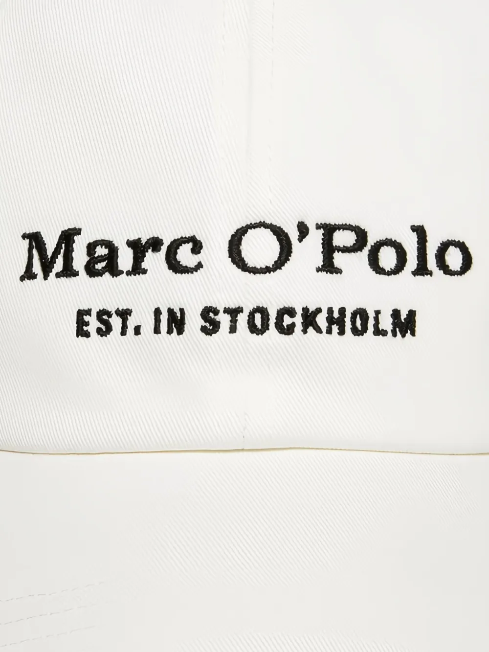 Marc O'Polo Pet met geborduurd logo Wit