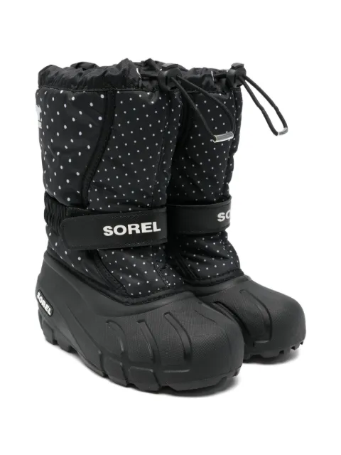 SOREL KIDS polka-dot strap boots