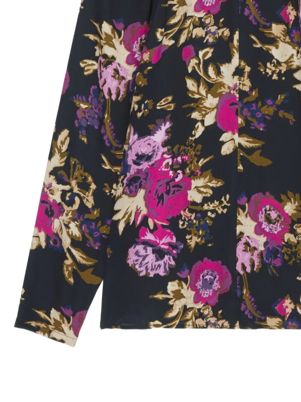 Marc O'Polo Blouse met bloemenprint Zwart