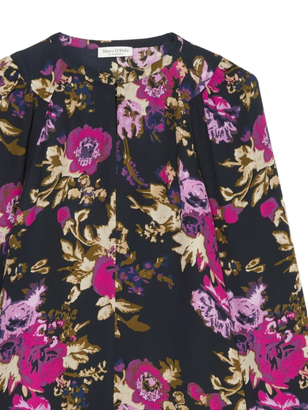 Marc O'Polo Blouse met bloemenprint Zwart