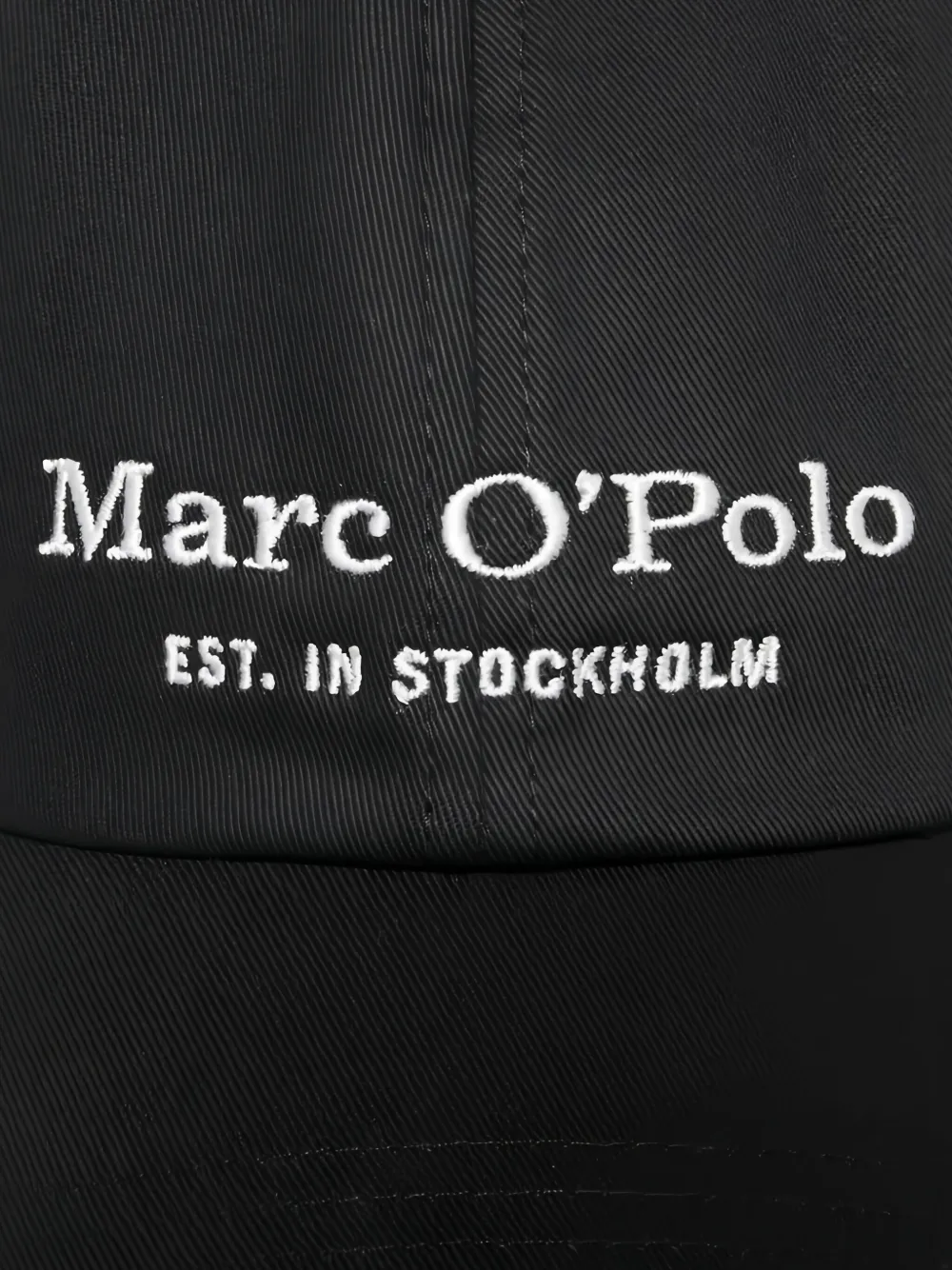 Marc O'Polo Honkbalpet met geborduurd logo Zwart