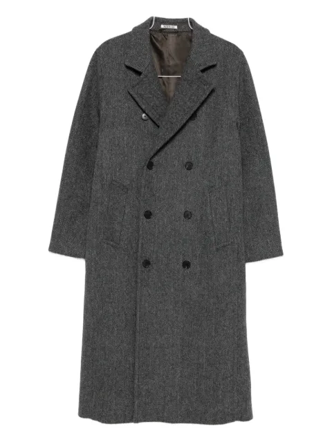Auralee Shetland wood double-breasted coat