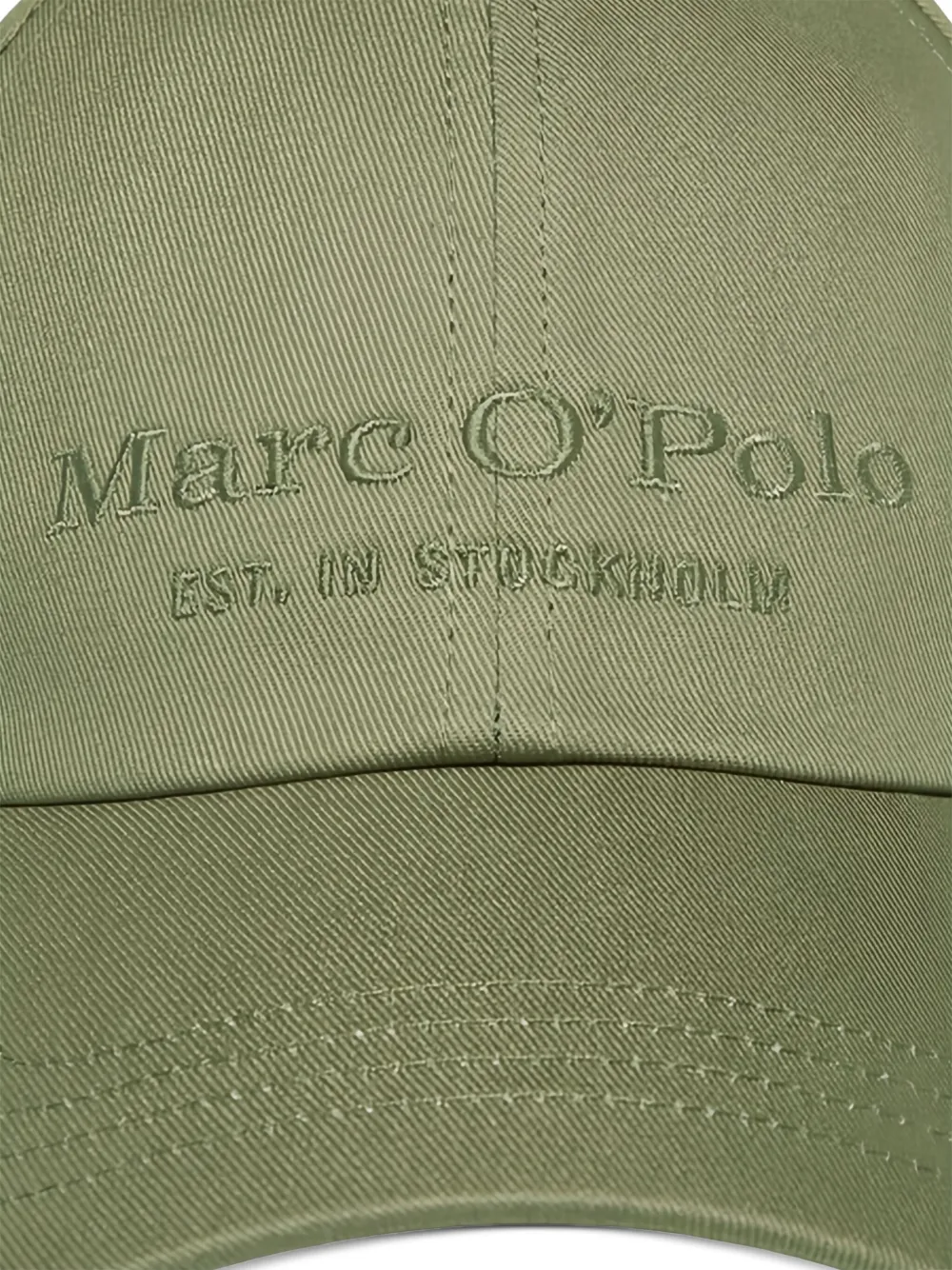Marc O'Polo Pet met geborduurd logo Groen