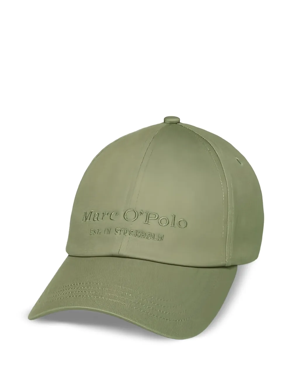 Marc O'Polo Pet met geborduurd logo Groen