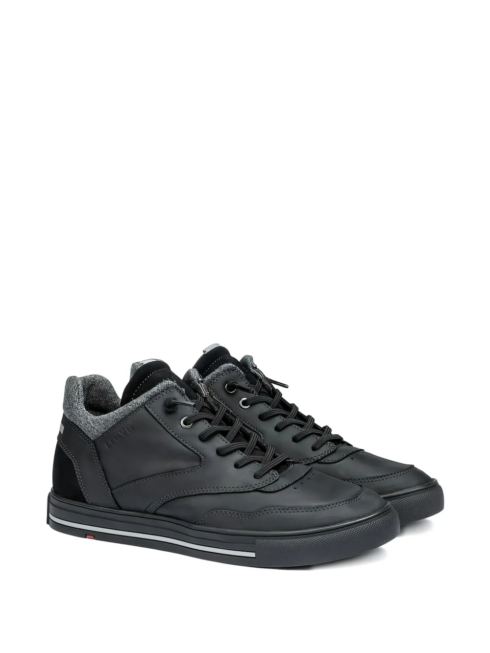 Lloyd Ellison textured leather sneakers Black