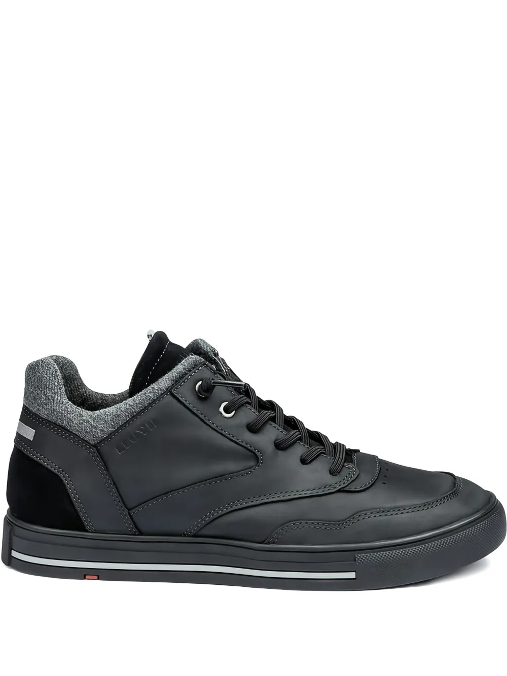 Lloyd Ellison textured leather sneakers Black