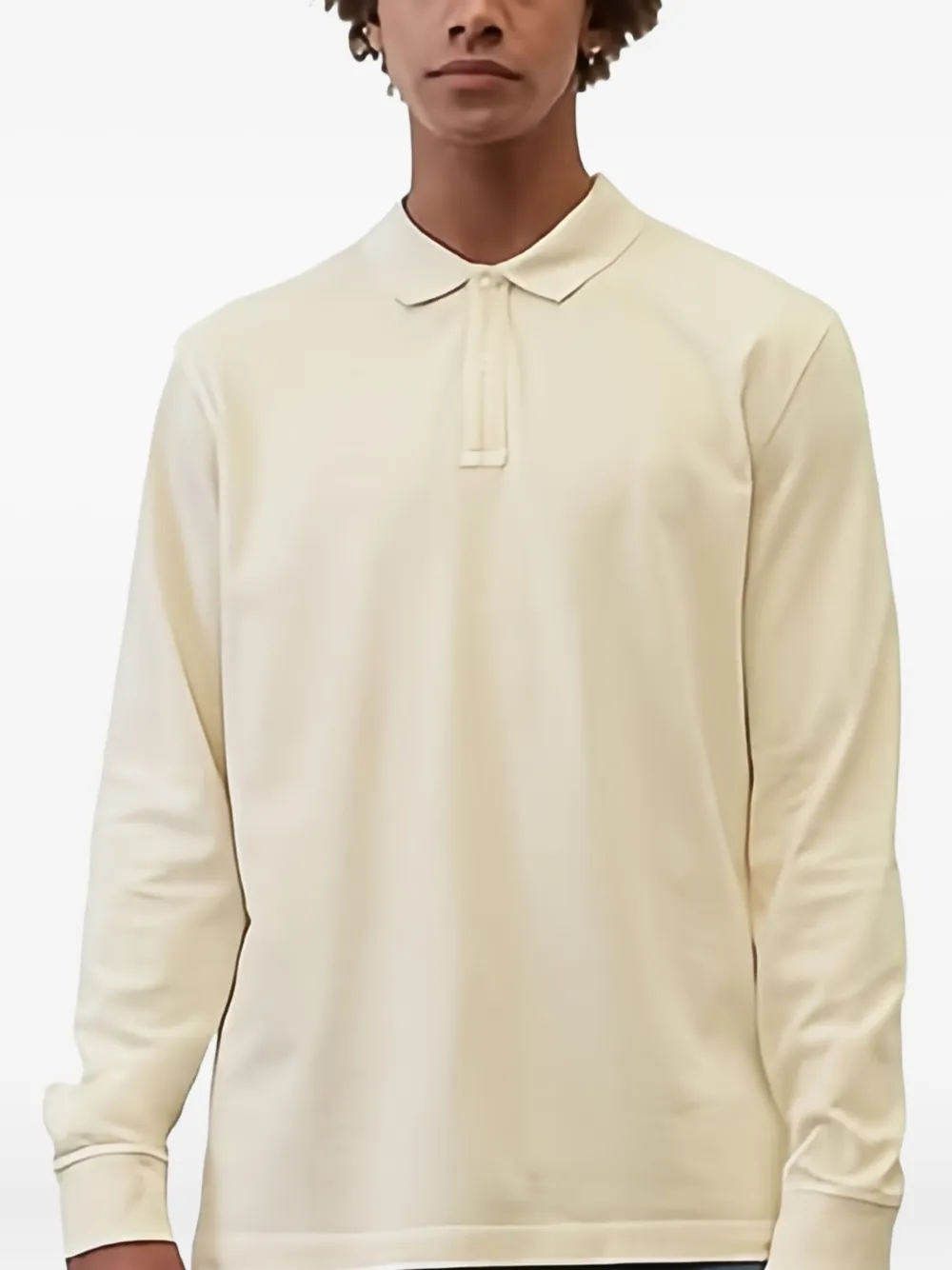 Marc O'Polo long-sleeve polo shirt | White | Image 1