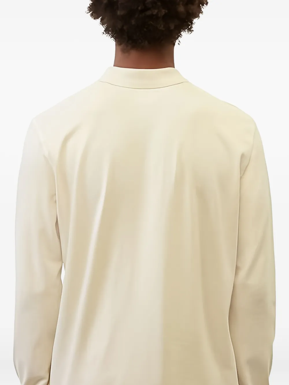 Marc O'Polo Poloshirt met lange mouwen Wit