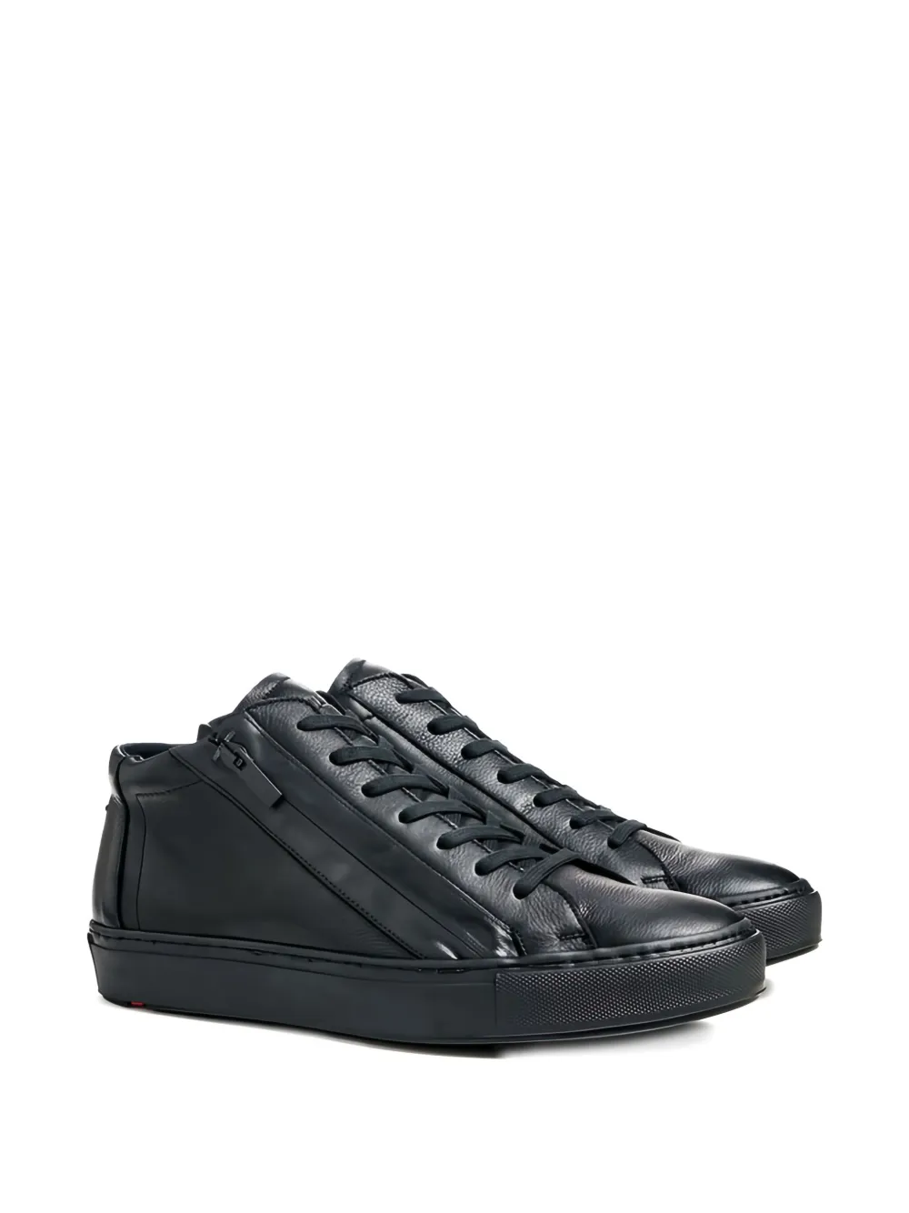 Lloyd Anthony zip-detail high-top sneakers Black
