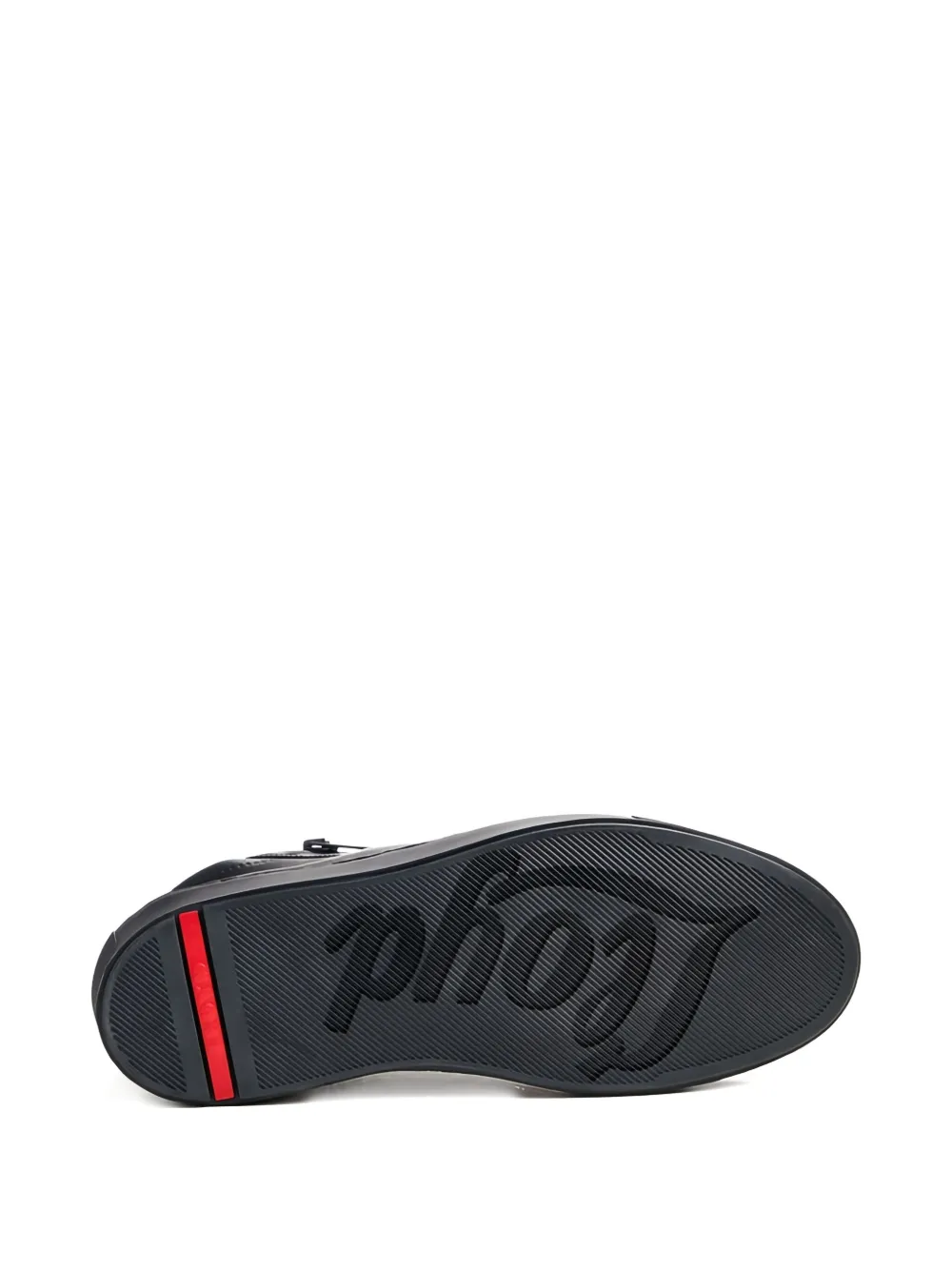 Lloyd Anthony zip-detail high-top sneakers Black