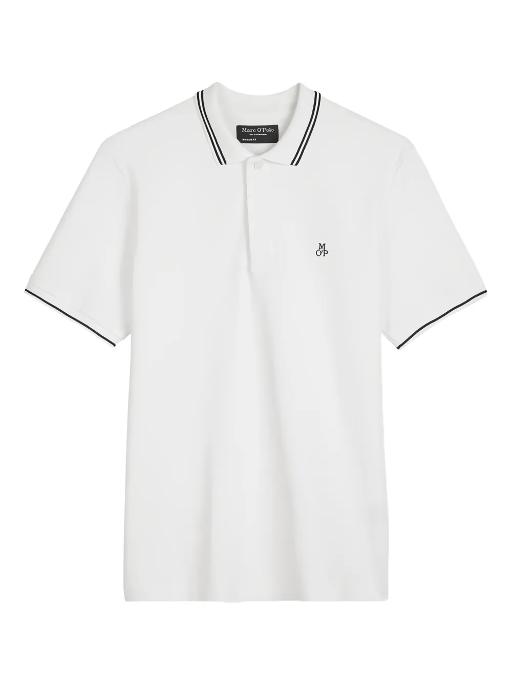 Marc O'Polo Poloshirt met contrasterende strepen Wit