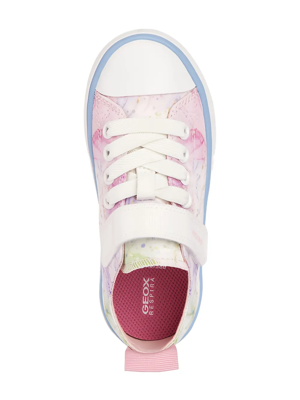 Geox Marbled-print Canvas Sneakers In Multi