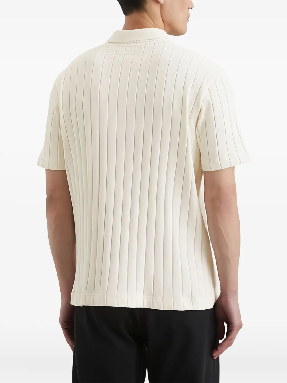 Marc O'Polo Geribbeld poloshirt Wit