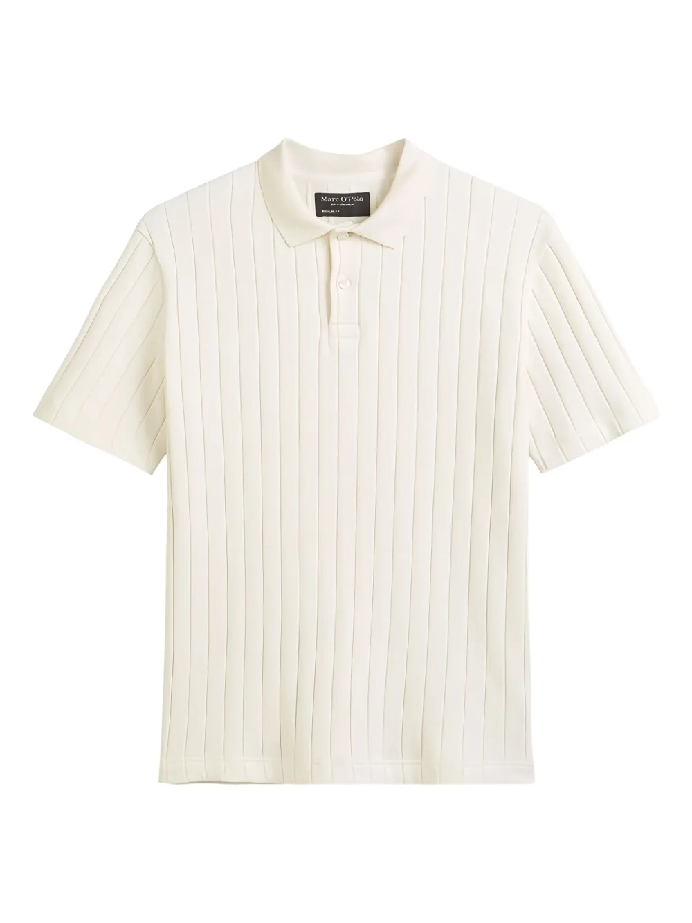 Marc O'Polo Geribbeld poloshirt Wit