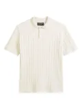 Marc O'Polo ribbed polo shirt - White