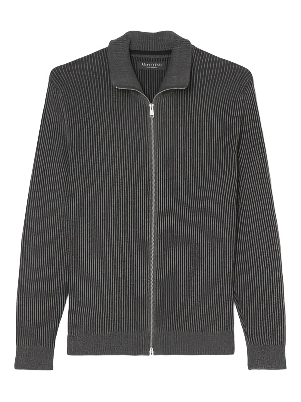 Marc O'Polo zip-up ribbed cardigan | Grey | Image 1